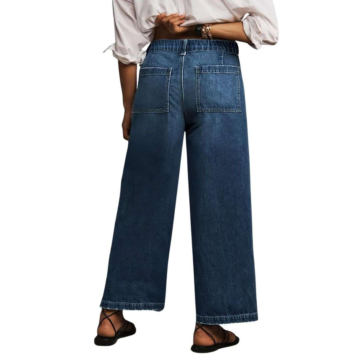 Plus Size Women’s High Waisted Wide Leg Jeans