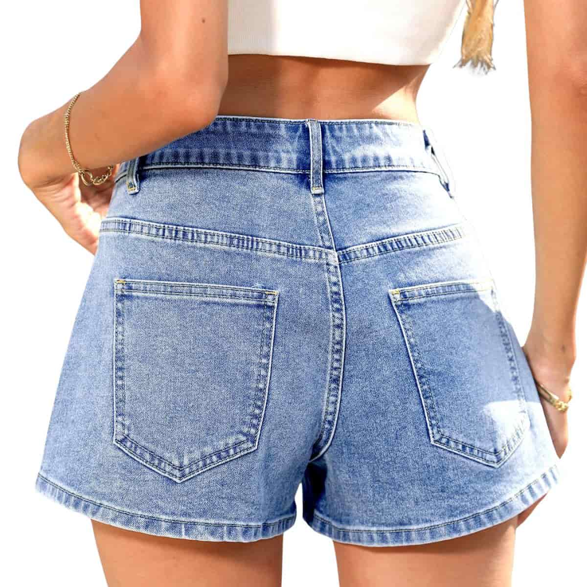 Women’s High Stretch Loose Fit Denim Shorts