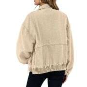 Women’s Zip Up Long Sleeve Loose Fit Denim Jacket
