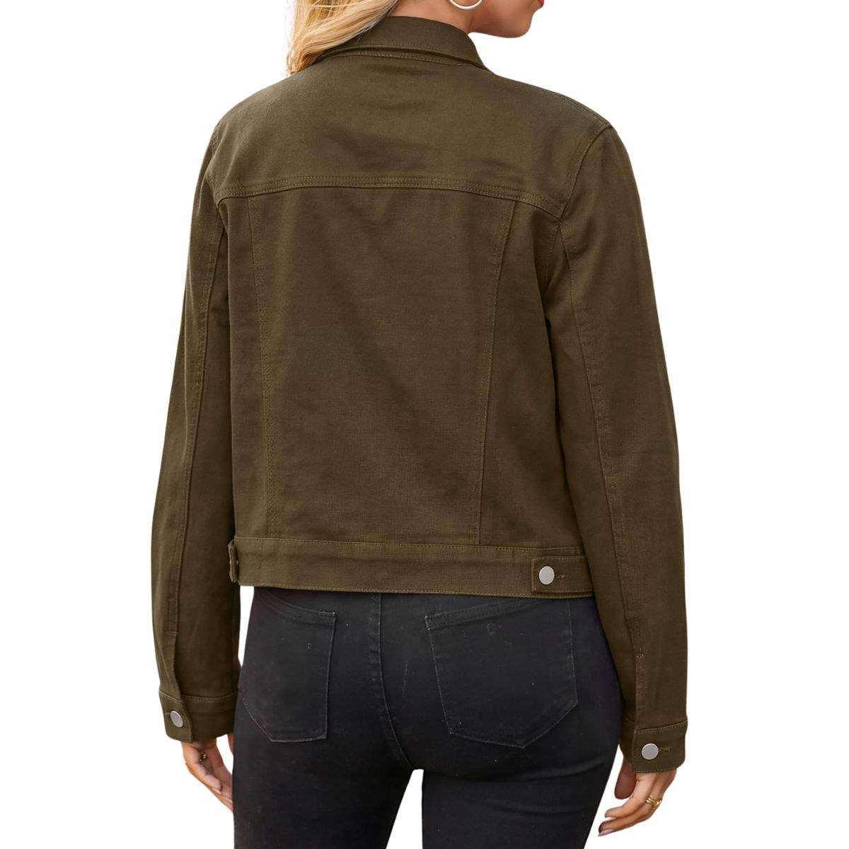 Women’s Slim Fit Button Front Western Denim Jacket