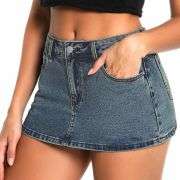 Women’s Low Rise Denim Mini Skirt