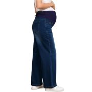 Maternity Stretchy Over The Belly Wide Leg Denim Pants