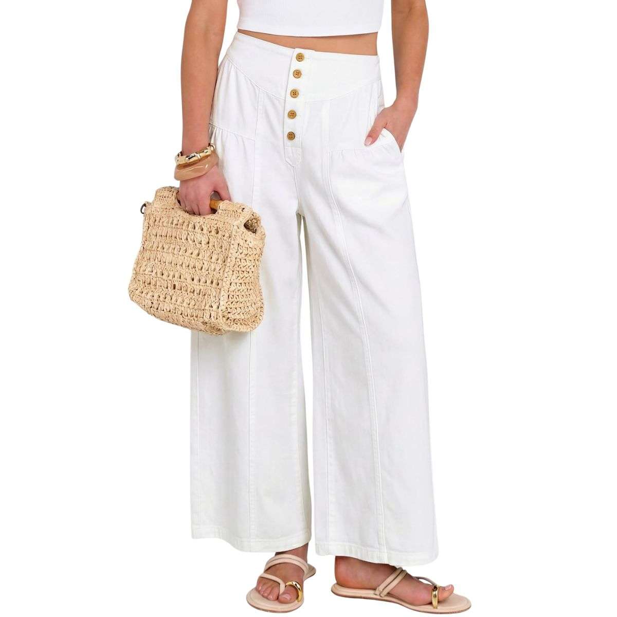 Women’s High Waisted Loose Barrel Leg Ankle Jeans
