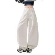Women’s High Rise Barrel Leg Loose Fit Jeans