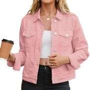 Women’s Slim Fit Button Front Western Denim Jacket