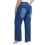 Plus Size Women’s High Waisted Straight Wide Leg Jeans