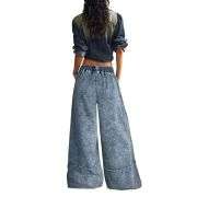 Women’s Y2K Boho Loose Wide Leg Jeans