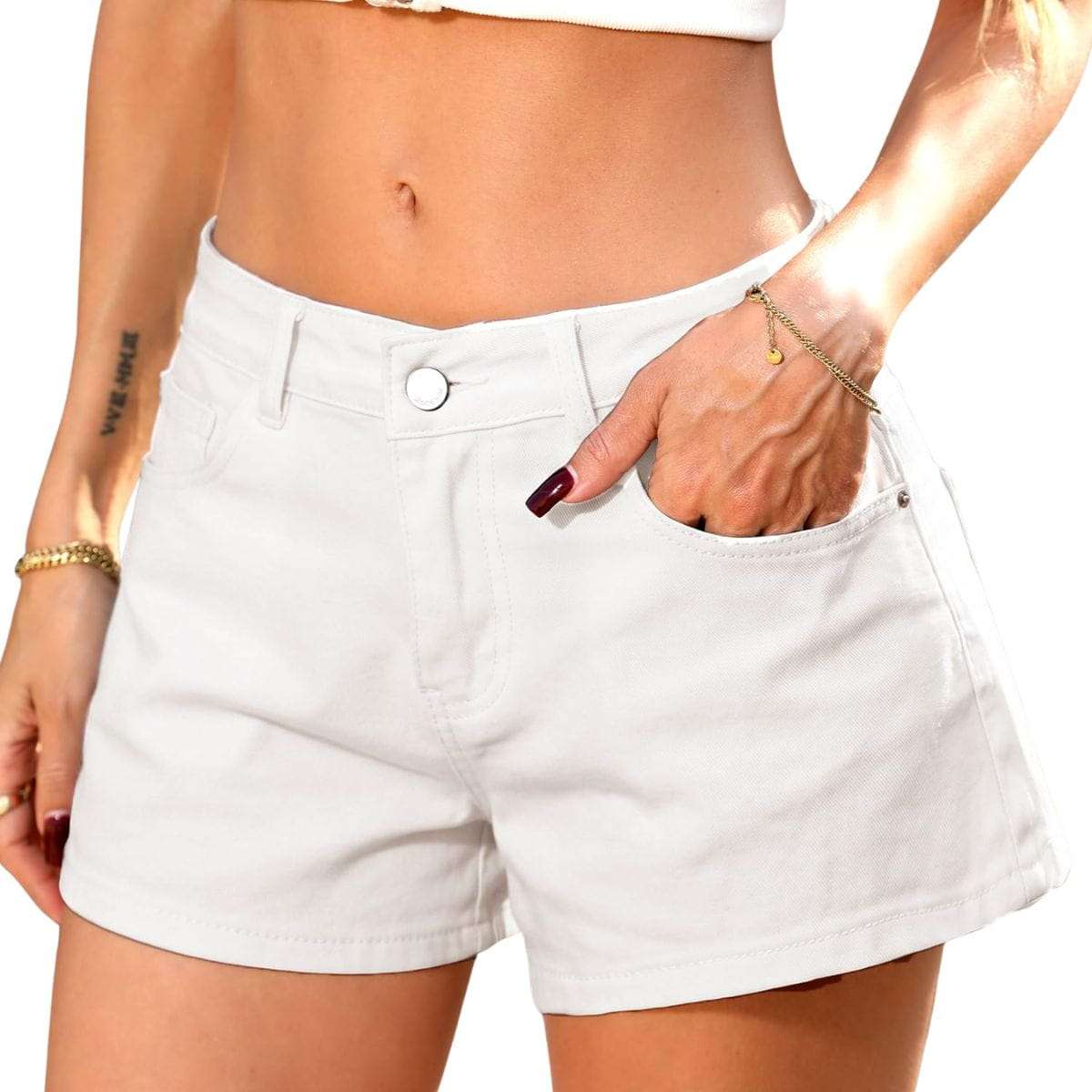 Women’s High Stretch Loose Fit Denim Shorts
