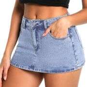 Women’s Low Rise Denim Mini Skirt
