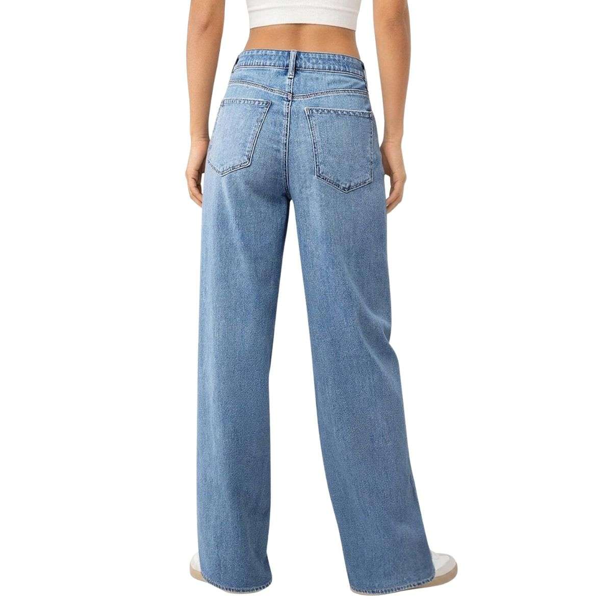 Women’s High Rise Loose Straight Wide Leg Jeans