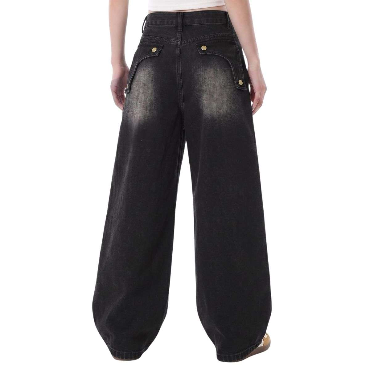 Women’s Y2K Style Loose Fit Denim Long Pants