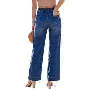 Women’s High Waist Pull On Stretchy Straight Leg Denim Long Pants