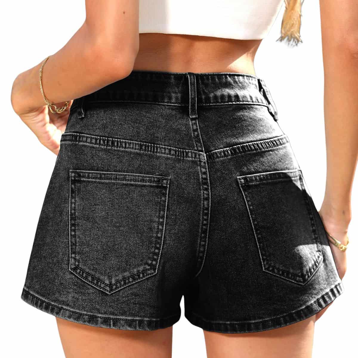 Women’s High Stretch Loose Fit Denim Shorts
