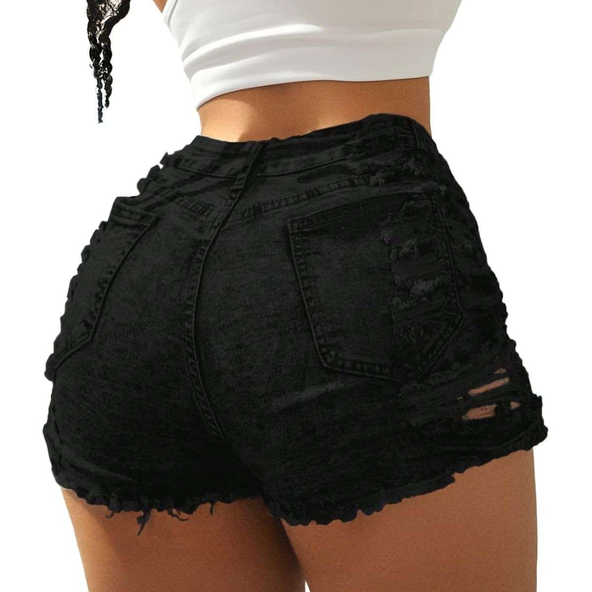 Women’s Sexy Ripped Denim Shorts