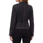Women’s Vintage Stand Collar Double Breasted Denim Jacket