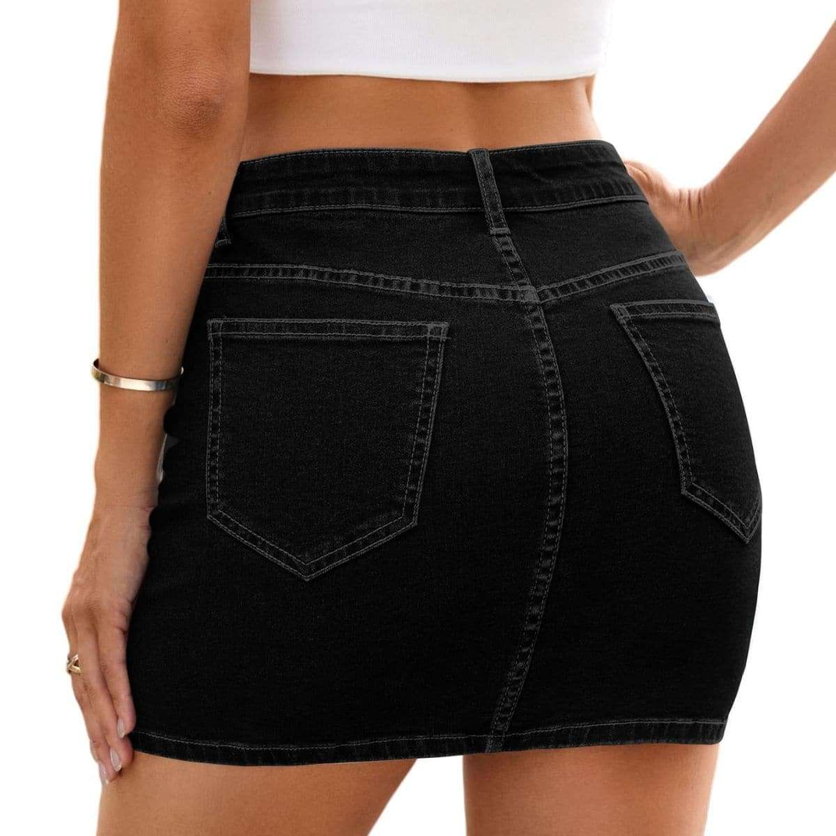 Women’s Y2K Low Rise Denim Mini Skirt