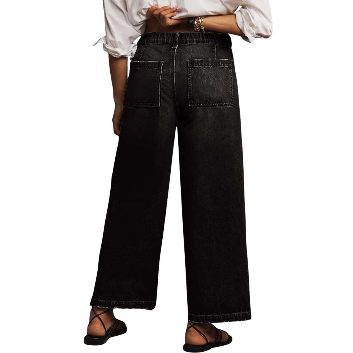 Plus Size Women’s High Waisted Wide Leg Jeans