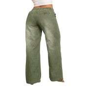 Plus Size Women’s Drawstring Waist Loose Wide Leg Jeans