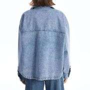 Women’s Loose Fit Button-Up Shirt Style Denim Jacket
