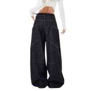 Women’s High Rise Barrel Leg Loose Fit Jeans