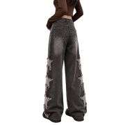 Women’s Cute Star Patchwork Loose Fit Jeans