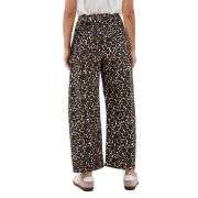 Women’s High Rise Leopard Print Wide Barrel Leg Jeans