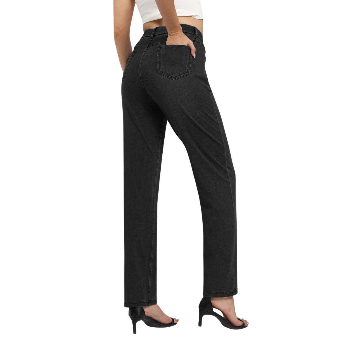 Women’s High Rise Stretch Straight Leg Jeans