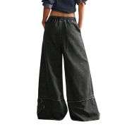 Women’s Y2K Boho Loose Wide Leg Jeans