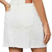 Women’s High Waisted Seam Stitched Denim Skirt