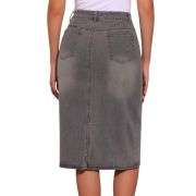 Women’s High Waisted Midi Denim Skirt