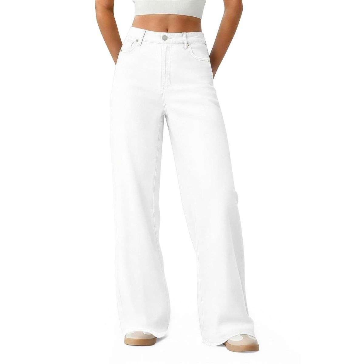 Women’s High Rise Loose Straight Wide Leg Jeans