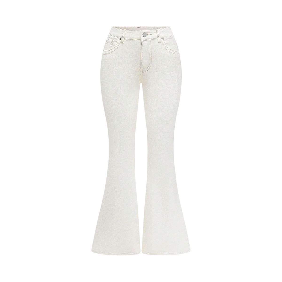 Women’s Gothic Punk Rhinestone Embroidered Flare Jeans