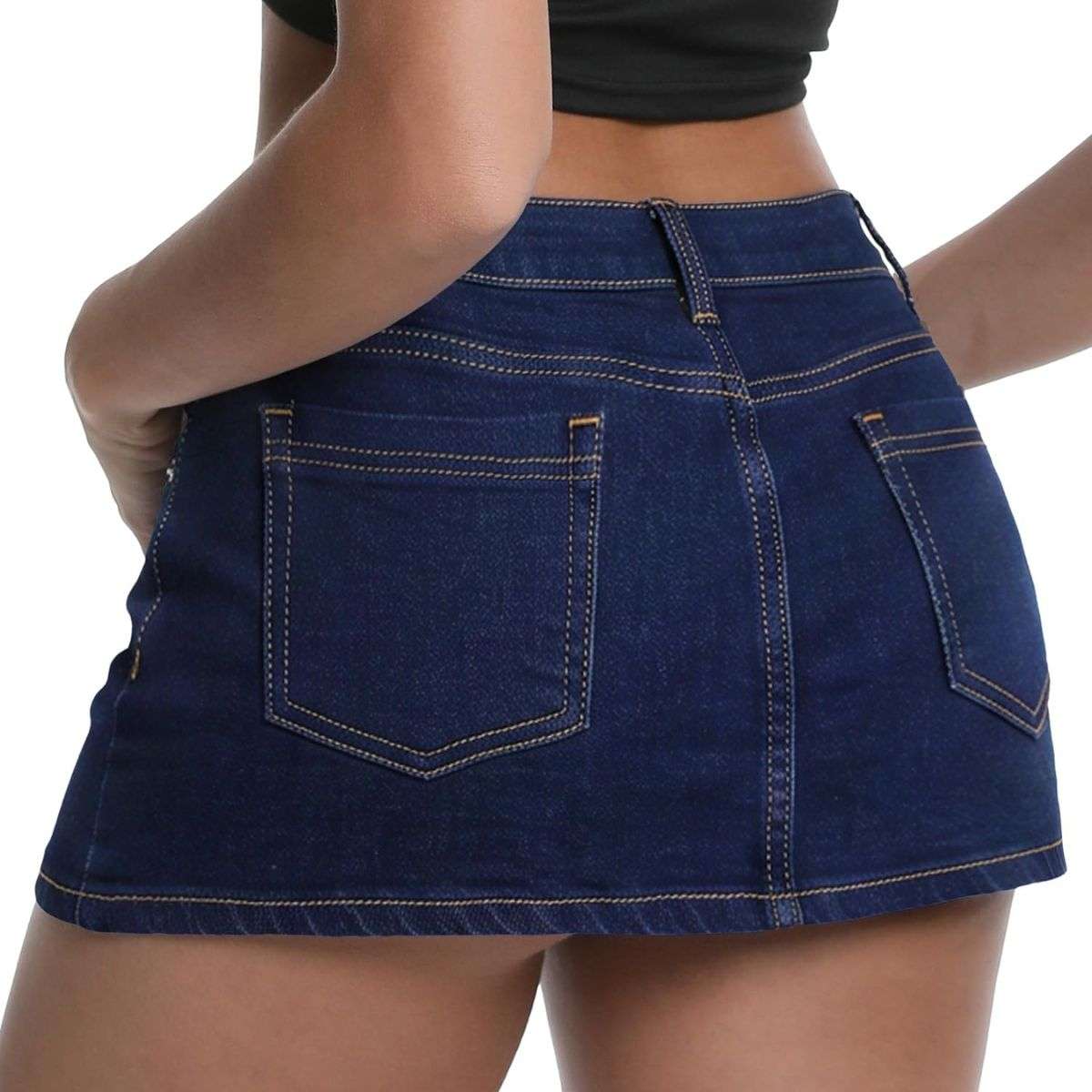 Women’s Low Rise Denim Mini Skirt