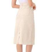 Women’s High Waisted Midi Denim Skirt