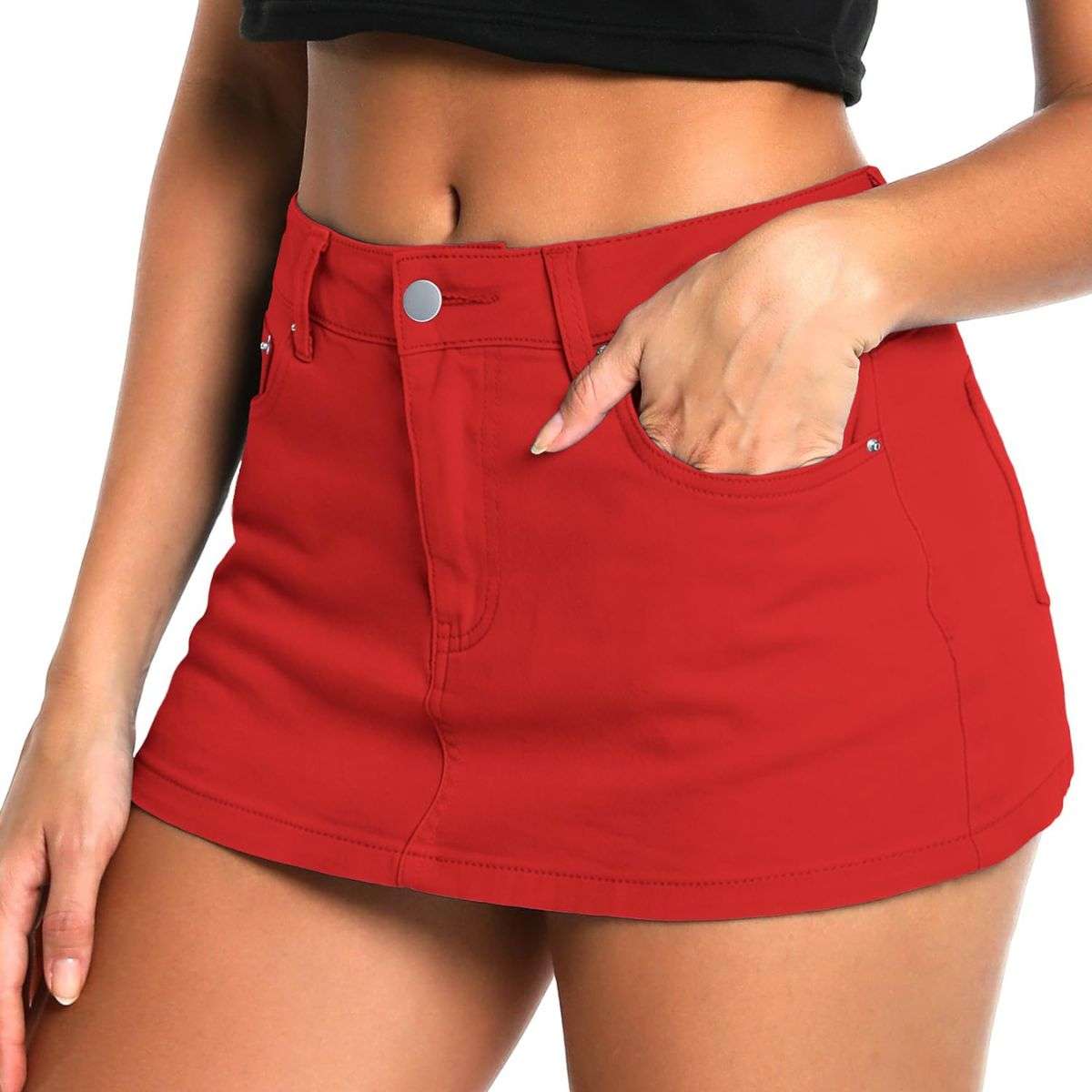 Women’s Low Rise Denim Mini Skirt