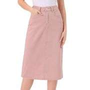 Women’s High Waisted Midi Denim Skirt