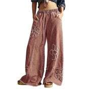 Women’s Y2K Boho Loose Wide Leg Jeans