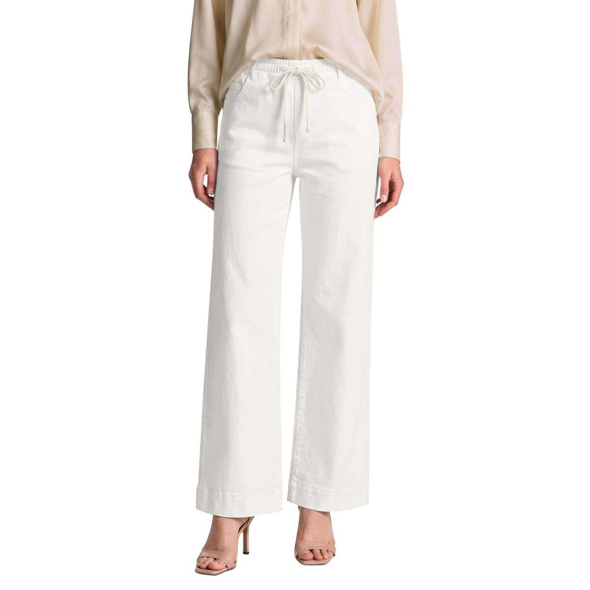 Women’s High Waist Pull On Stretchy Straight Leg Denim Long Pants