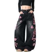 Women’s High Waist Wide Leg Loose Denim Jeans