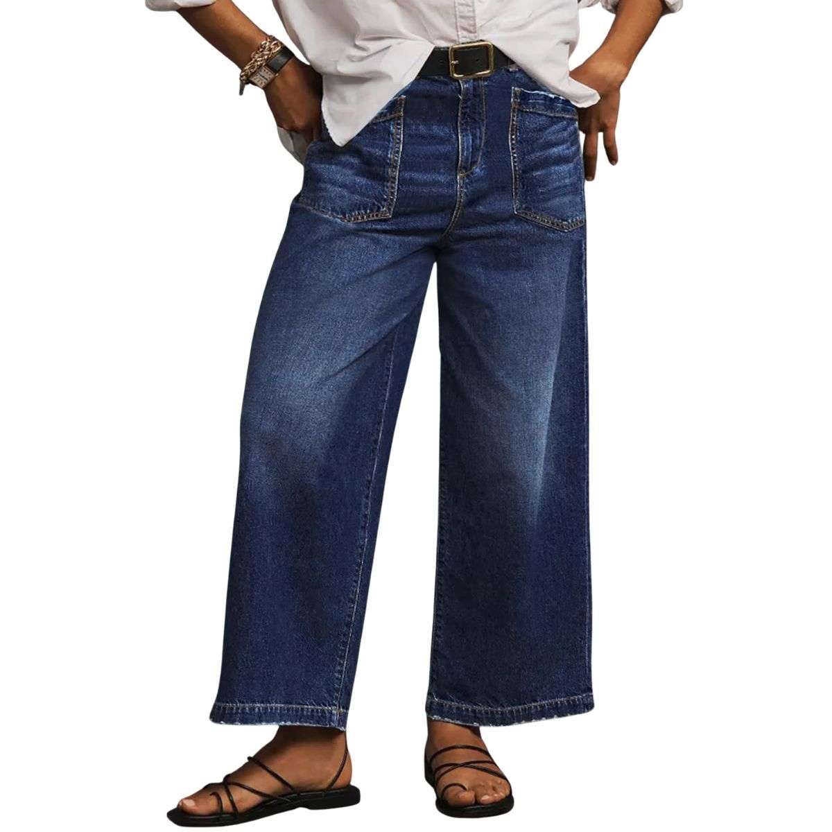 Plus Size Women’s High Waisted Wide Leg Jeans