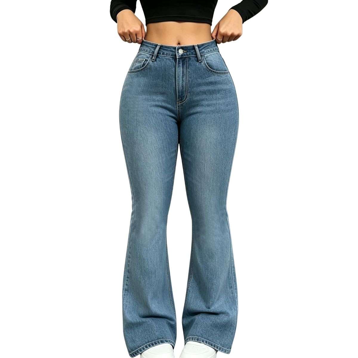 Plus Size Women’s High Waisted Bootcut Jeans