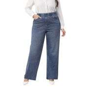 Plus Size Women’s High Waisted Stretchy Wide Leg Jeans