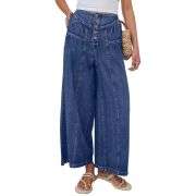 Women’s High Waisted Loose Barrel Leg Ankle Jeans