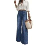 Women’s High Waist Wide Leg Denim Jeans