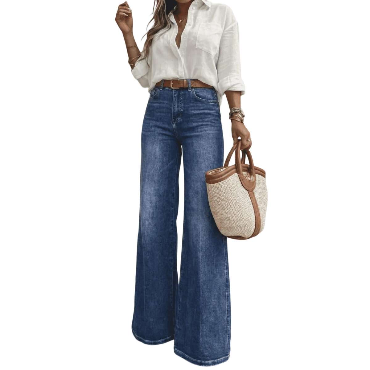 Women’s High Waist Wide Leg Denim Jeans