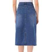 Women’s High Waisted Midi Denim Skirt