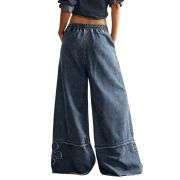 Women’s Y2K Boho Loose Wide Leg Jeans