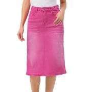 Women’s High Waisted Midi Denim Skirt