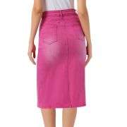 Women’s High Waisted Midi Denim Skirt