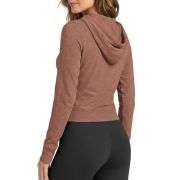Women’s Full Zip Up Hooded Cropped Jacket with Pockets